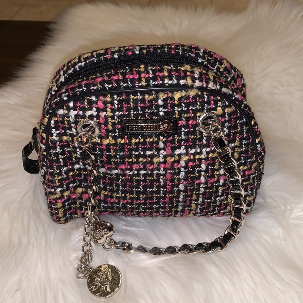 Piero Guidi Multicolor Tweed Mini Handbag